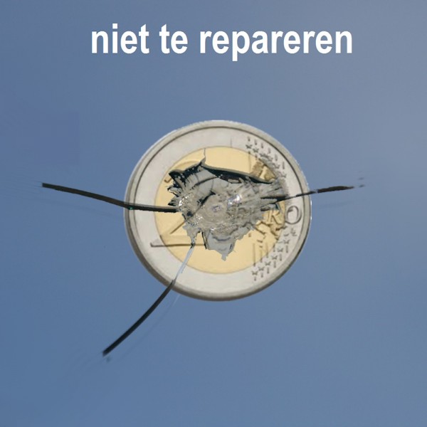 niet te repareren autoruit ster als groter dan euromunt  www.carcoolsystems.nl